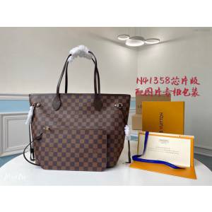 路易威登LV女包 晶片版 N41358 Neverfull手袋 LV經典款女士手提子母購物袋 xxlv3014