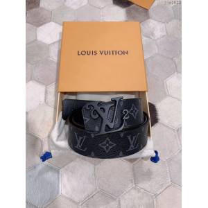 LV專櫃新款男士皮帶 路易威登高端男士腰帶 精緻手工繪邊  jjp1633