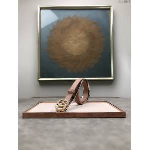 Gucci經典女士皮帶 古奇珍珠扣雙面牛皮腰帶  jjp1847