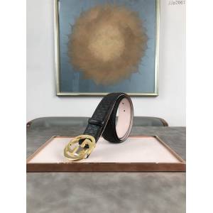 Gucci經典男士皮帶 古奇雙G拋光腰帶 411924  jjp2067