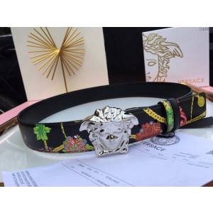 VERSVE高端男士皮帶 範思哲3D美杜莎腰帶扣皮帶  jjp2298