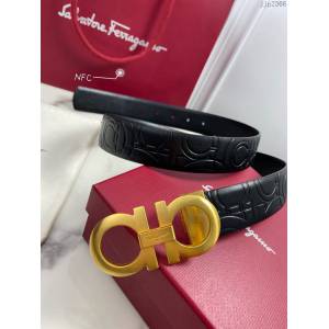菲拉格慕專櫃款男士皮帶 Ferragamo雙面可調式GANCINI腰帶  jjp2366