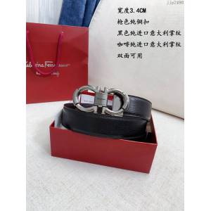 菲拉格慕經典男士皮帶 Ferragamo雙面牛皮紋理腰帶  jjp2490