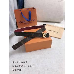 LV新款女士皮帶 路易威登防水牛皮腰帶  jjp2555
