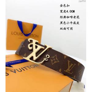 LV新款男士皮帶 路易威登經典雙面防水小牛皮腰帶  jjp2718