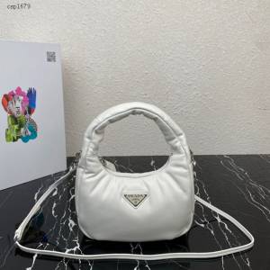 Prada專櫃新款小羊皮Hobo手袋 1BA384 普拉達迷你肩背包 csp1689