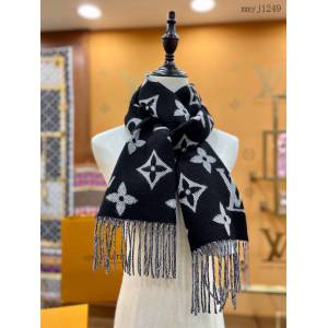 LV專櫃新品路易威登全幅經典Monogram圖案100%羊毛流蘇長巾女士圍巾披肩 mmyj1249