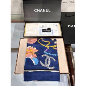 CHANEL專門店新款女士長巾 香奈兒山茶花羊絨大圍巾披肩 mmyj1278