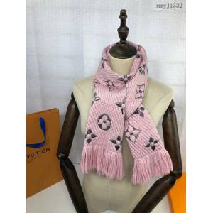 LV專櫃新品路易威登monogram圖案提花羊毛真絲爆款圍巾女士長巾 mmyj1332