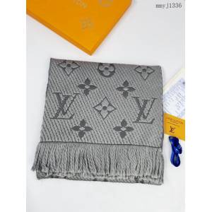LV專櫃新品路易威登monogram圖案提花羊毛真絲爆款圍巾女士長巾 mmyj1336