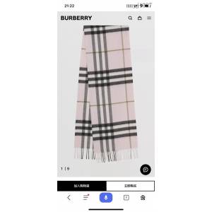 BURBERRY專櫃經典羊絨系列巴寶莉經典款水波紋小格紋混絨圍巾男女款圍巾披肩 mmyj1387
