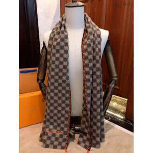 LV專櫃新品路易威登男女同款Micro-Damier微型格紋羊毛圍巾 mmyj1447