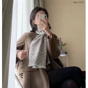 古奇專櫃新款經典披肩 Gucci經典雙G提花圖案女士長巾 mmyj1454