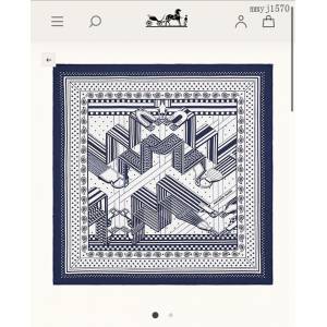 Hermes專櫃新款愛馬仕斜紋真絲曲折鞍帶91cm真絲方巾 mmyj1570