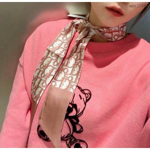 Dior專櫃新款迪奧D字母飄帶多功能發束領巾絲巾綁帶 mmyj1593