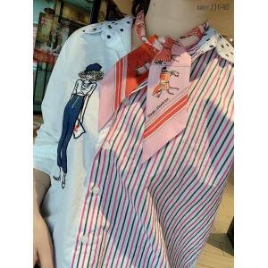 Hermes專櫃新款愛馬仕雙面斜紋真絲束發帶飄帶款可當小圍巾綁頭髮綁手袋 mmyj1645