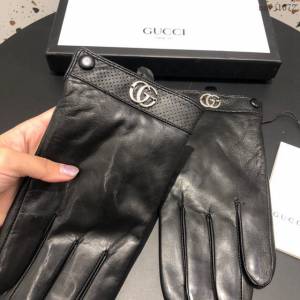 Gucci專櫃新款觸屏手套男士手套 古馳高檔羊皮手套 mmyj1672