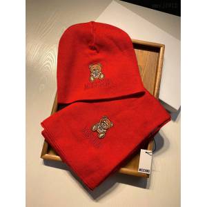 莫斯奇諾羊毛套裝帽子 Moschino情侶款經典套裝帽子圍巾 mmyj1912