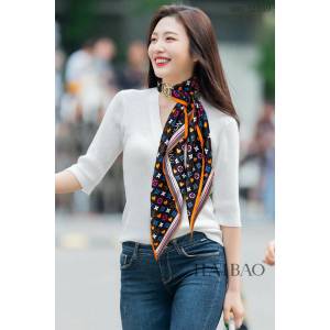 LV專櫃新品路易威登紙牌花紋大飄帶絲巾 mmyj2359