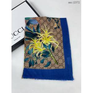 Gucci古奇專櫃2023最新秋冬色系經典印花羊絨大長巾女士披肩 mmyj2372