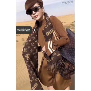 LV專櫃新品路易威登Supreme LV聯名款羊絨圍巾 mmyj2422