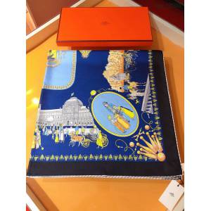 Hermes專櫃新款愛馬仕頂級斜紋真絲方巾絲巾圍巾 mmyj2605