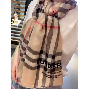 BURBERRY專櫃新款巴寶莉經典混紡系列羊絨長巾女士圍巾披肩 mmyj2646
