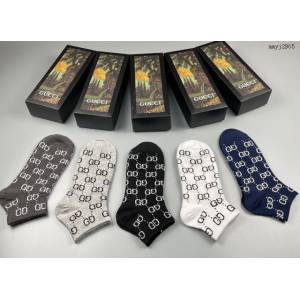 Gucci古奇專櫃爆款純棉提花經典雙Ｇ標誌男款襪子 mmyj2905