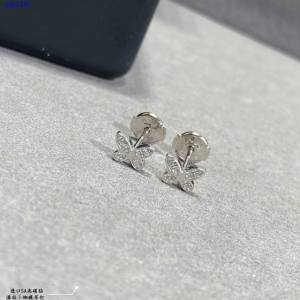 Graff專櫃新款格拉夫滿鑽小蝴蝶耳釘 V金材質 進口11A高碳鑽 zgb1241