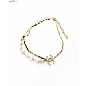 Chanel專櫃新款飾品 香奈兒黑皮珍珠雙層項鏈 zgb1253