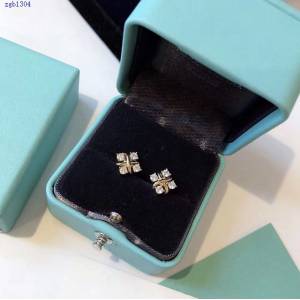 Tiffany專櫃新款蒂芙尼Schlumberger系列 交叉四鑽耳釘 zgb1304
