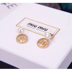 Miumiu專櫃一比一複刻新款繆繆m字耳釘耳環 zgb1536