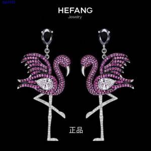 HEFANG Jewelry/何方珠寶最新款火烈鳥耳釘 zgb1681