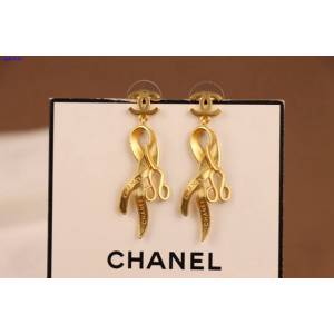 Chanel專櫃新款雙c耳釘 香奈兒復古金屬中古耳環 zgb1849