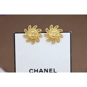 Chanel專櫃新款雙c耳釘 香奈兒復古金屬中古耳環 zgb1857