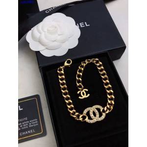 Chanel專櫃新款飾品手環 香奈兒雙C雙手工鑲珠鑲鑽手鏈 zgb2098