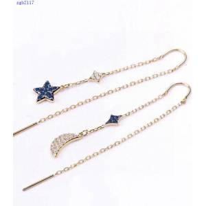 Swarovski施華洛世奇新款星星月亮星月長耳線女耳環 zgb2117