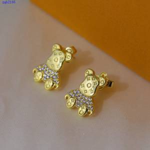 LV小熊耳釘 路易威登2022專門店新款鑲鑽耳環 zgb2166