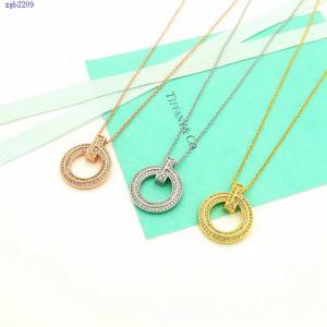 Tiffany羅馬字母系列新款項鏈 蒂芙尼Atlas系列項鏈滿鑽項鏈 zgb2209