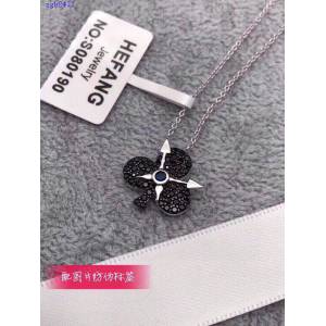 HEFANG Jewelry/何方珠寶官網同步925純銀撲克項鏈 zgb2471