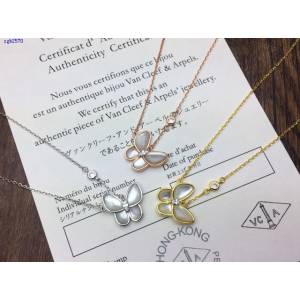 梵克雅寶vca新款天然白貝蝴蝶項鏈 Van Cleef&Arpels天然白貝蝴蝶項鏈 zgb2570