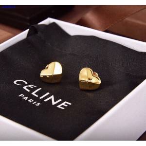 Celine專櫃2022新款配飾品賽琳金色愛心耳釘 zgb2616