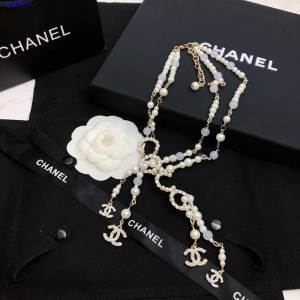 Chanel專櫃2022新款百搭長鏈 香奈兒經典款毛衣鏈 zgb3014