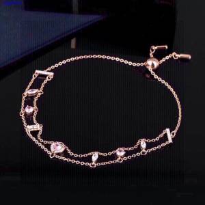 Swarovski施華洛世奇玫瑰金色女手鏈 zgb3054