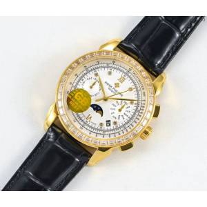 百达翡丽男士腕表 Patek Philippe小牛皮表带男表 超强防水 gjs1083