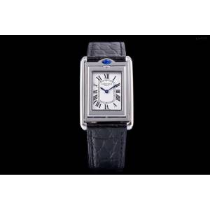 卡地亚手表 Cartier经典款Tank Reversible系列 Cartier鳄鱼皮表带女士腕表 gjs1118