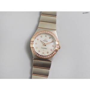 欧米茄手表 OMEGA星座系列 真钻一级贝母字面 OMEGA经典款女士腕表 gjs1577