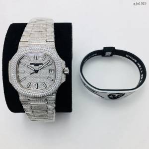 百达翡丽高端复刻男士腕表 PATEK PHILIPPE施华洛世奇美钻男士腕表 gjs1915