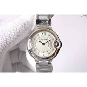 卡地亚手表 V6厂出品 Cartier经典款蓝气球系列33mm中号款女装腕表 gjs2368
