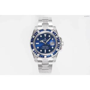 劳力士手表 Rolex绿幽灵 劳力士SUB潜航者后镶钻定制版复刻男表 gjs3212